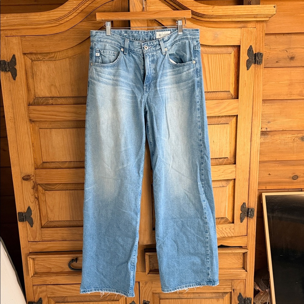 Ag Adriano Goldschmied Light Blue Wide Leg Jeans